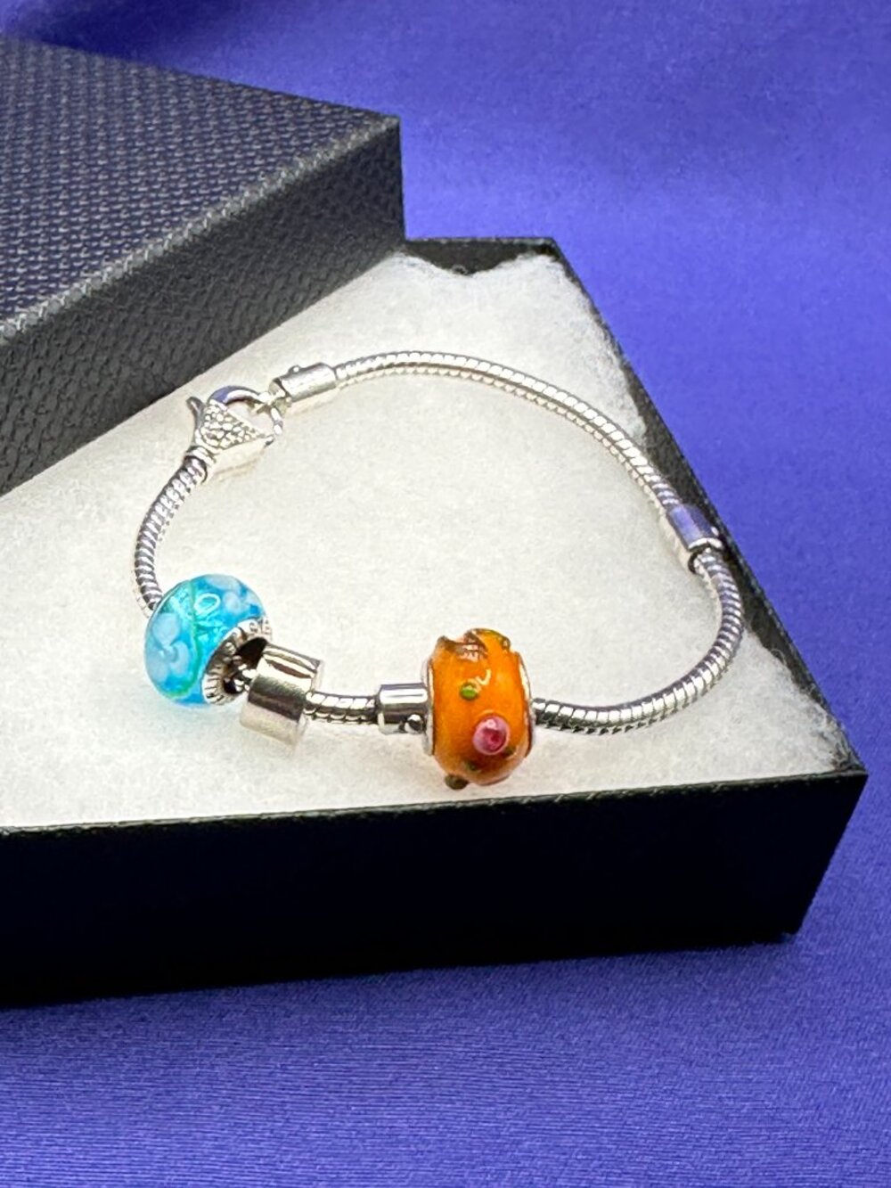 Authentic Sterlinks Sterling Silver 925 Charm Bracelet Set